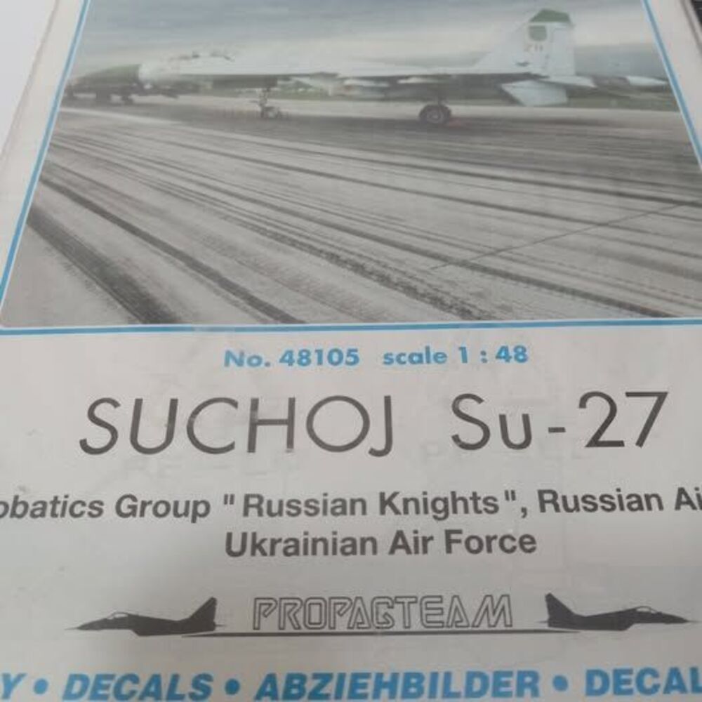 1/48 scale Ukraine vs Russian Suchoj Su-27 Model Decals 1 sheet for both